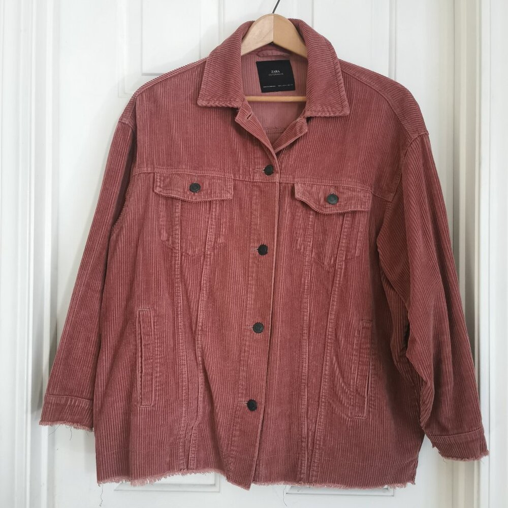 Zara oversized corduroy jacket